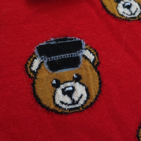 Mochino Couture x Jeremy Scott Teddy Bear Policeman Intarsia Jumper Knit… - Picture 8 of 14
